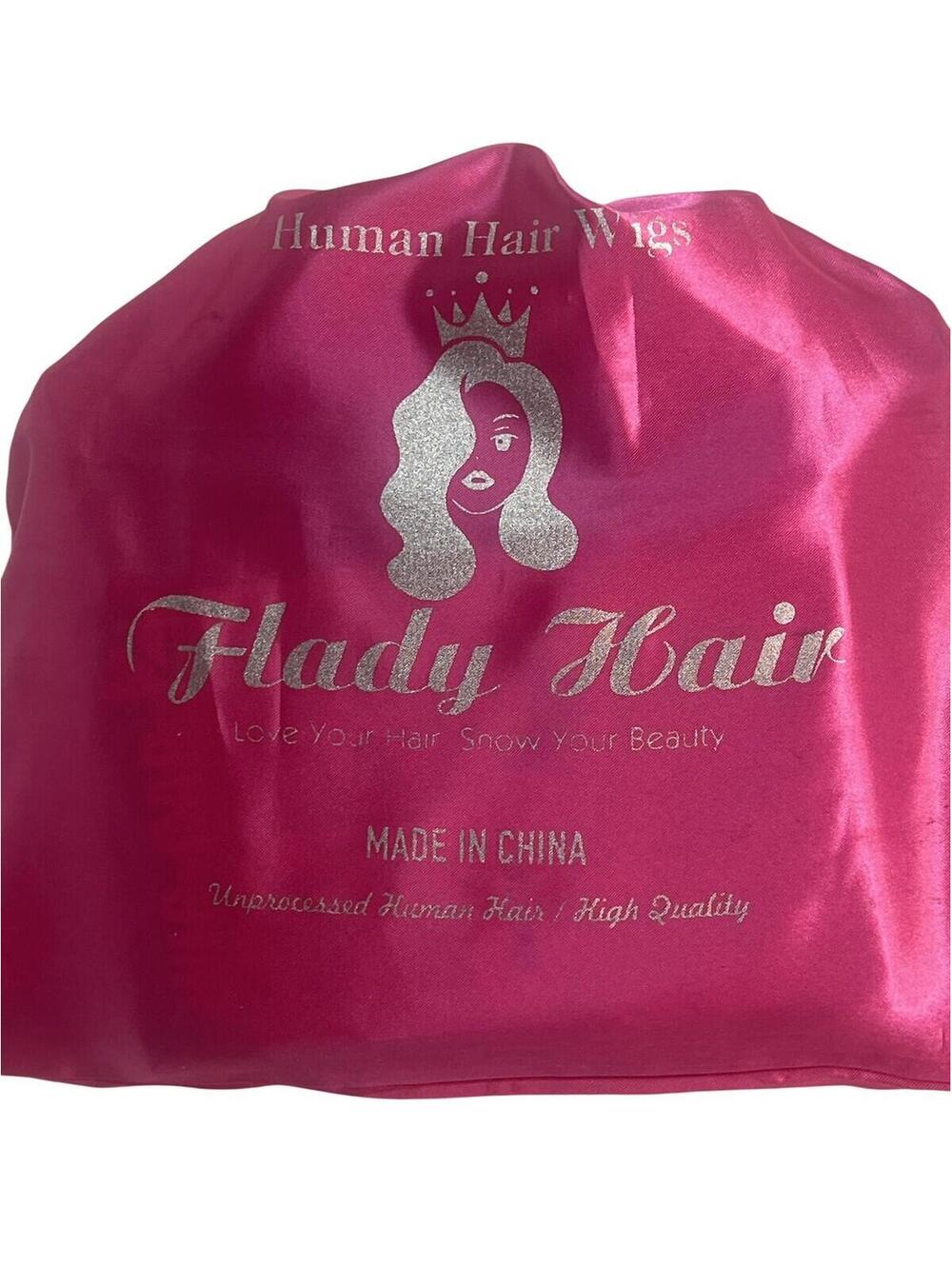 Flady Hair Human Hair Lace Front Wig Dark Brown Straight New Heat Resistant